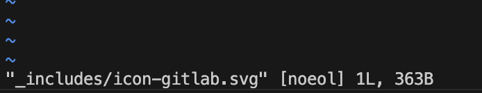 vim reclamando da ausência de fim de linha